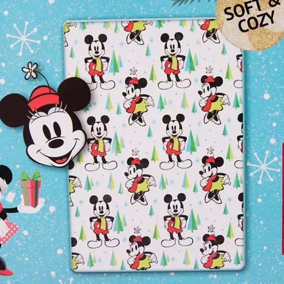 Disney Pillow & Blanket Throw Set Mickey Minnie Mouse Supersoft Plush 60 x 90 - Picture 3 of 3